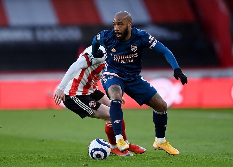 Arsenal's Alexandre Lacazette in action. Reuters