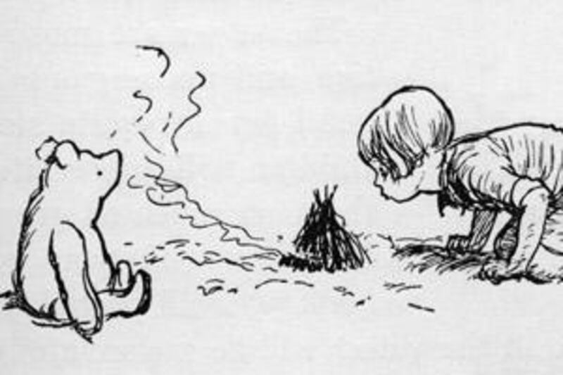 An illustration by EH Shepard, taken from AA Milne's Now We Are Six.