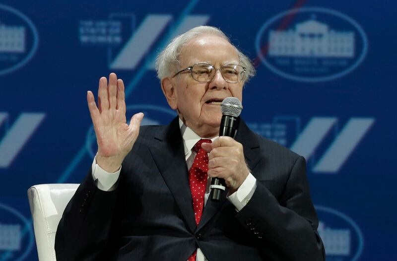 (FILES) This file photo taken on June 14, 2016 shows Investor Warren Buffett speaking during the "United State of Women Summit" at the Washington Convention Center in Washington, DC.
Three titans of American business announced Tuesday they are joining forces to tackle one of the most enduring problems in American society: quality affordable healthcare.
Billionaire Warren Buffett's Berkshire Hathaway and Jeff Bezos' retail behemoth Amazon will link with financial giant JP Morgan to create a nonprofit healthcare plan to "provide US employees and their families with simplified, high-quality and transparent healthcare at a reasonable cost," the companies said.
 / AFP PHOTO / YURI GRIPAS