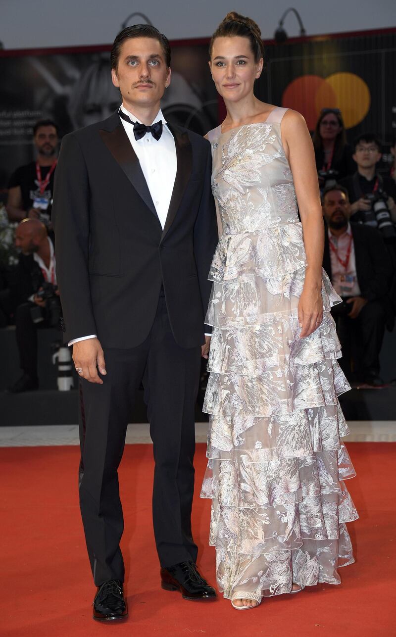 Luca Marinelli and Alissa Jung arrive for a premiere of 'Martin Eden' during the 76th Venice International Film Festival on September 2, 2019. EPA