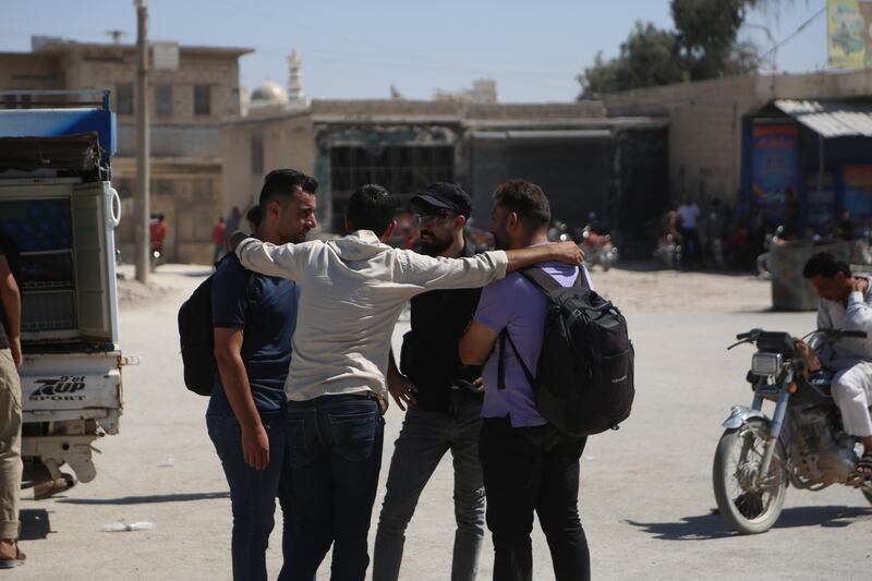 These Syrian friends are unsure when or even if they will see each other again. 
