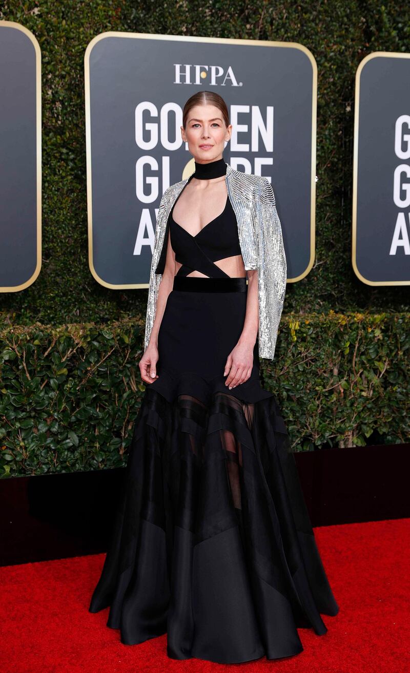 Rosamund Pike in Givenchy. Photo: Reuters