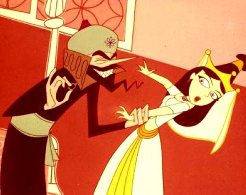 A still from Mr. Magoo's 1,001 Arabian Nights, from 1959 – an example of anti-Arab bigotry in popular culture. Classic Media