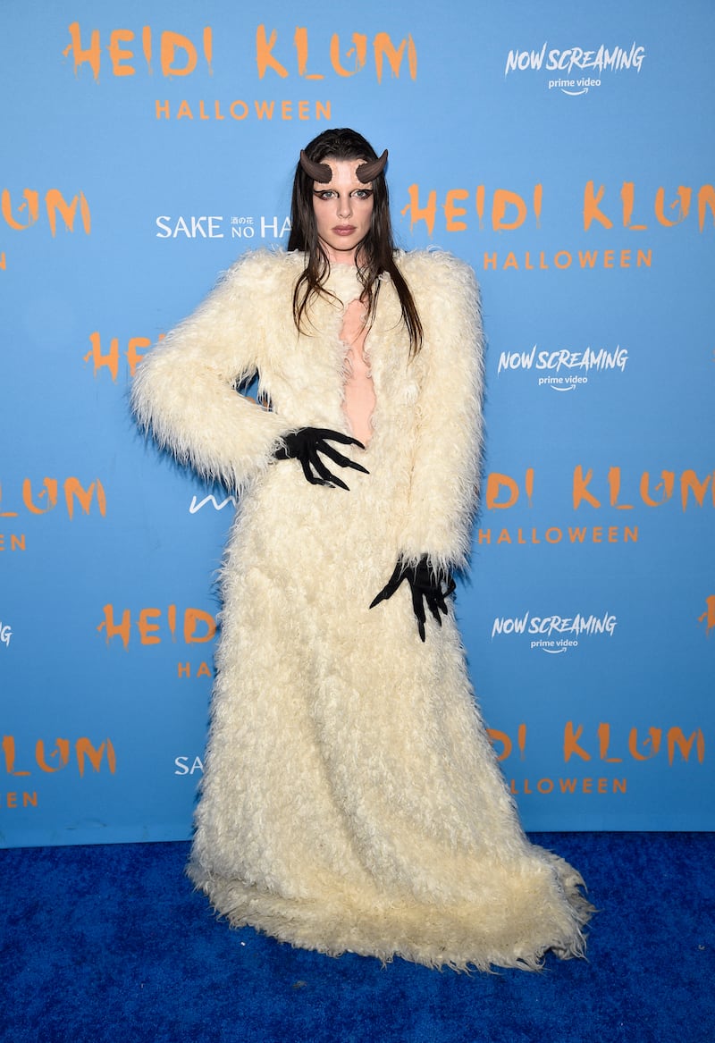 Actress Julia Fox dressed as a 'Where the Wild Things Are' monster. Invision / AP