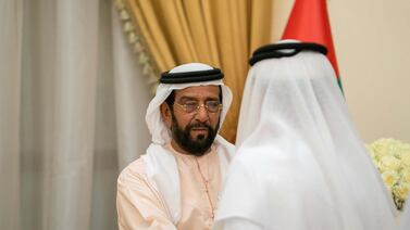 Sheikh Tahnoon bin Mohammed receives congratulations for the holy month of Ramadan in 2019. Photo: Ruler's Representative Diwan in Al Ain Region