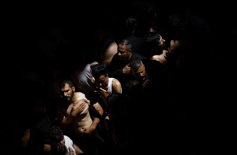 Shiite pilgrims during a mourning ceremony in Karbala, Iraq. Reuters