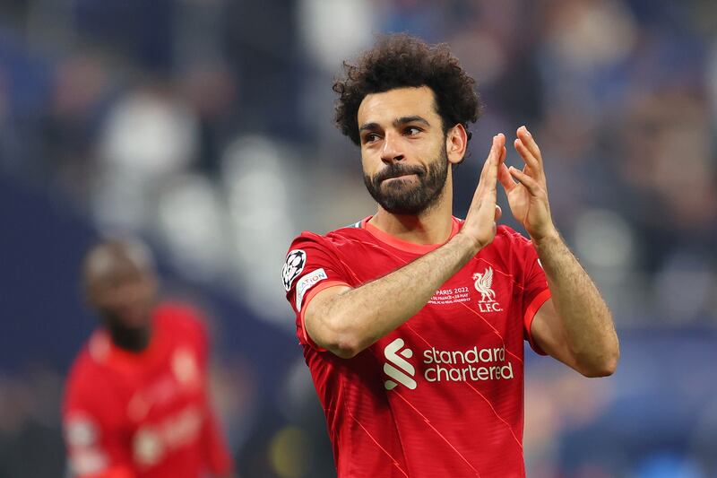 Dejected Mohamed Salah of Liverpool after the match. Getty