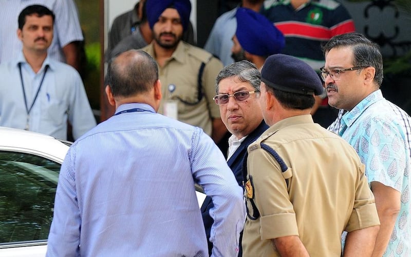 N Srinivasan has stepped aside as BCCI president until the end of the investigation into corruption in the IPL. He plans to run for the top post again. AP Photo