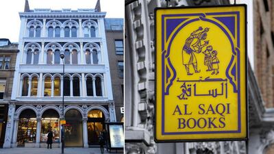 Saqi sits within the old Westbourne Hall, built as an entertainment venue in 1861, with a yellow and blue shop sign out the front symbolising its mission statement: 'Saqi means water-seller in Arabic,' says Ms Gaspard. 'So it’s water, life, knowledge.' Courtesy Al Saqi Books/Alamy