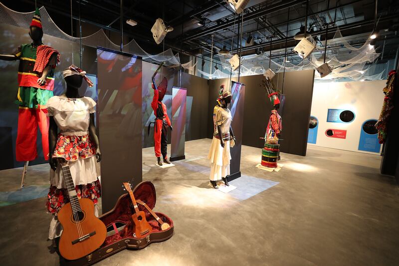 Interior view of the Saint Kitts and Nevis Pavilion. Pawan Singh / The National