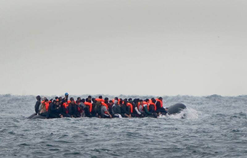 The migrants and people smugglers often use unseaworthy boats to cross the English Channel. PA