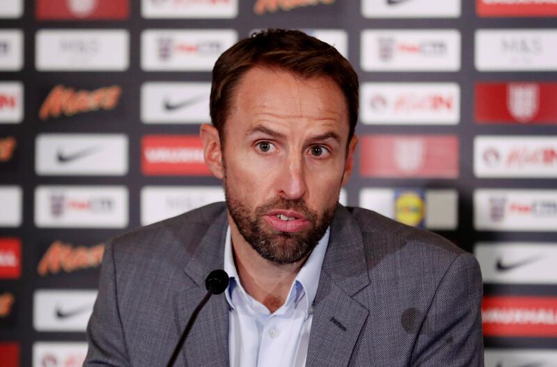 Soccer Football - 2018 World Cup qualifications - England Press Conference - Burton upon Trent, Britain - August 24, 2017   England manager Gareth Southgate during the press conference   Action Images via Reuters/Carl Recine