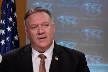 US Secretary of State Mike Pompeo held out the possibility on Tuesday that the United States may consider easing sanctions on Iran and other nations to help fight the coronavirus epidemic but gave no concrete sign it plans to do so. Pool via REUTERS