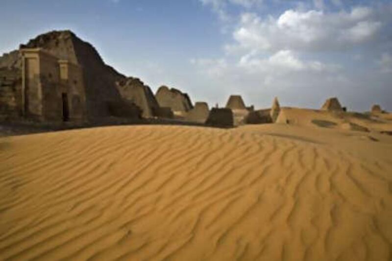 The pyramids of Meroe are among the monuments that Sudan hopes will attract tourists.