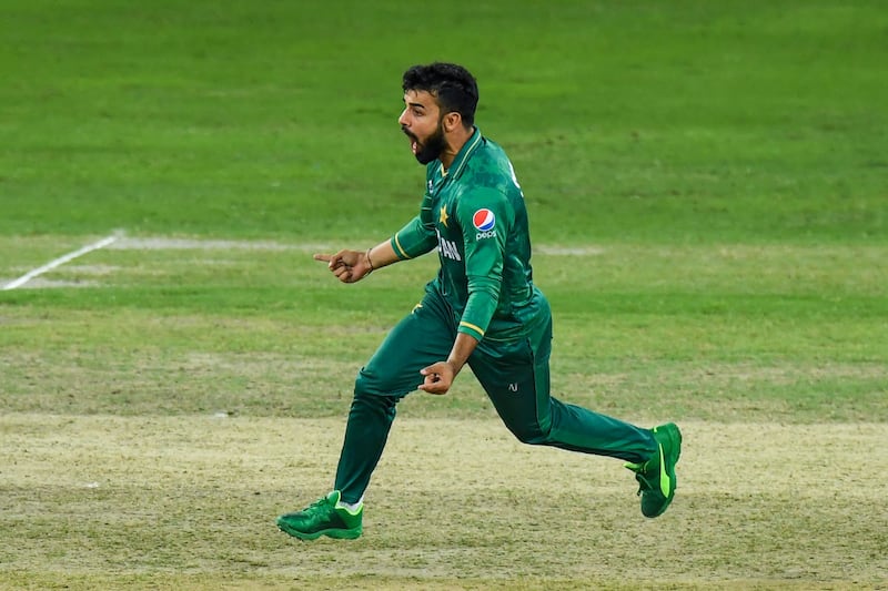 Leg-spinner Shadab Khan has become a reliable white-ball bowler. AFP