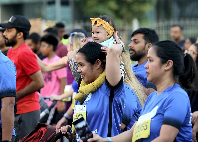 Dubai, October, 08 2019: People participate in the Dubai Run in Dubai . Satish Kumar/ For the National