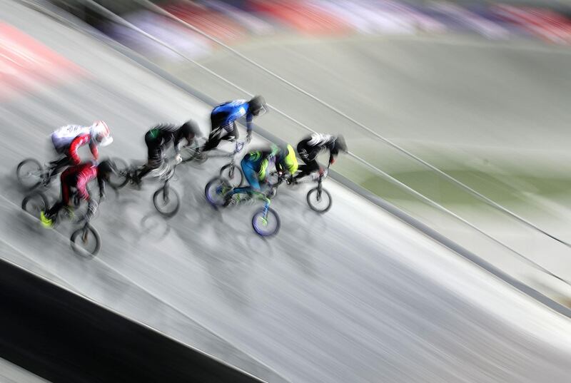 Action during the BMX National Series  at the UK National Cycling Centre in Manchester, on Sunday, March. Reuters