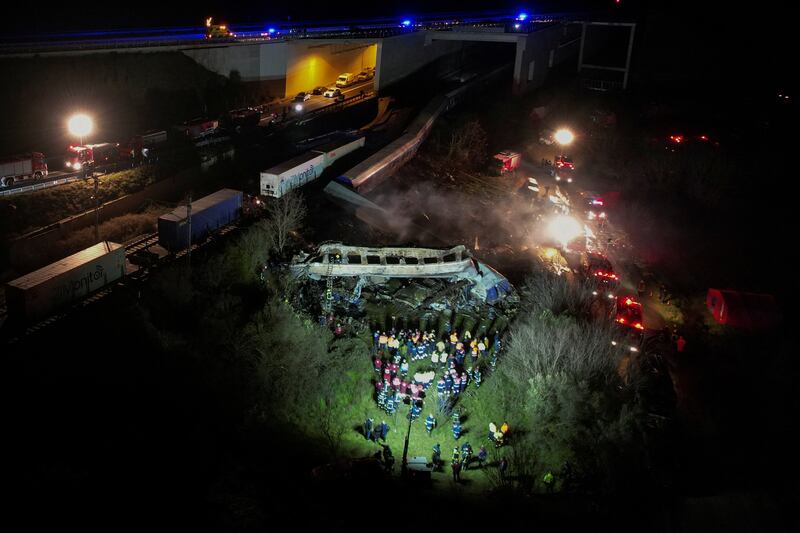 An aerial view of the site of the crash. Reuters