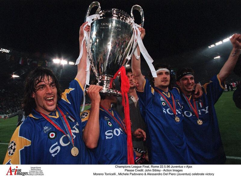 1996: Juventus win their second and most recent Uefa Champions League title after beating Ajax on penalties following a 1-1 draw. Action Images