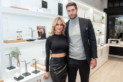 CHICAGO, ILLINOIS - OCTOBER 25: Kristin Cavallari and Jay Cutler attend the Uncommon James VIP Grand Opening at Uncommon James on October 25, 2019 in Chicago, Illinois.   Timothy Hiatt/Getty Images/AFP