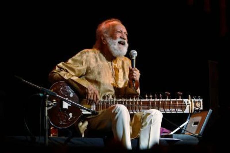 FILE - In this Feb. 7, 2012 file photo, Indian musician and sitar maestro Pandit Ravi Shankar, 92, performs during a concert in Bangalore, India. Shankar, the sitar virtuoso who became a hippie musical icon of the 1960s after hobnobbing with the Beatles and who introduced traditional Indian ragas to Western audiences over an eight-decade career, died Tuesday, Dec. 11, 2012. He was 92. (AP Photo/Aijaz Rahi, File) *** Local Caption ***  Obit Shankar.JPEG-0a901.jpg