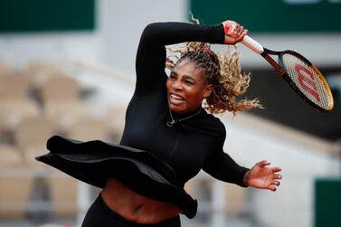 Serena Williams in action during her first round match against Kristie Ahn. Reuters