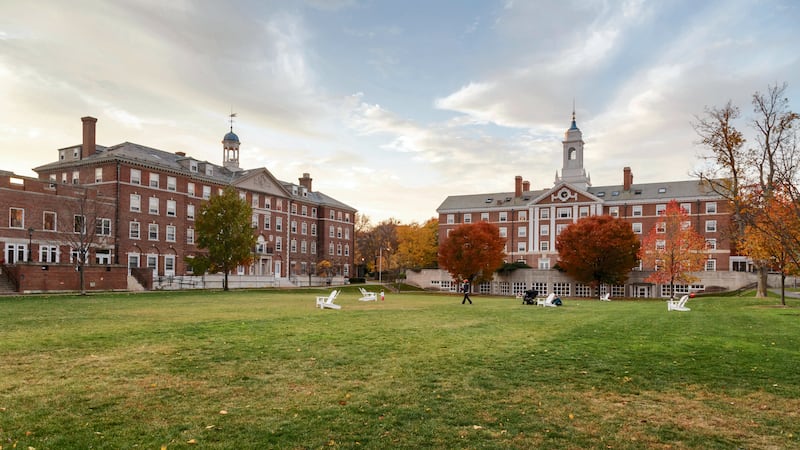 E4H155 CAMBRIDGE, MA, USA - NOVEMBER 2, 2013: Radcliffe Quad undergrad housing at Harvard University in in Fall in Cambridge, MA, USA o