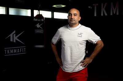 Andreas Michael, head coach of Khamzat Chimaev, at TK Fit MMA Gym in Dubai. Photo: Ahmed Ramzan for The National
