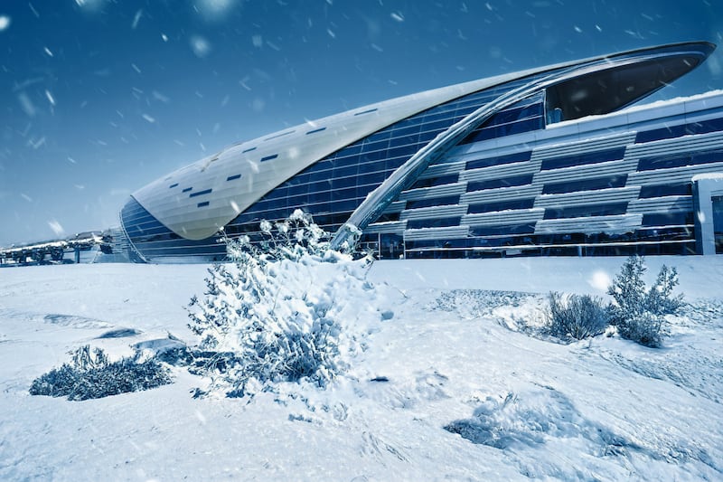 A Dubai Metro station.