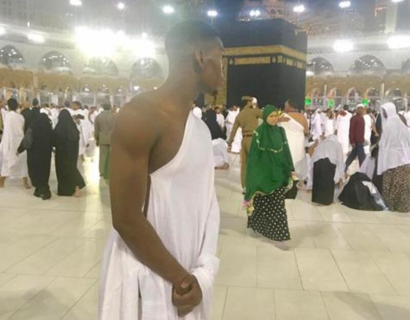 Manchester United's Paul Pogba pictured at Mecca. The club has entered a partnership to boost Saudi football. Courtesy Instagram / Paul Pogba