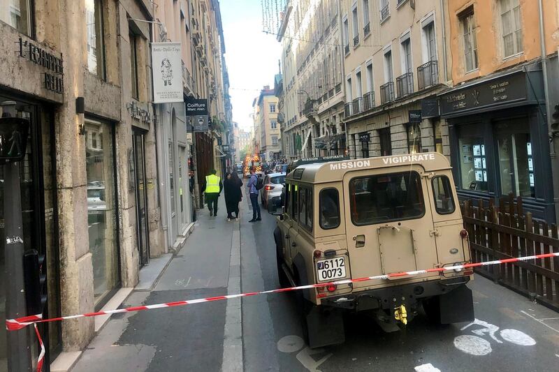 A small explosion Friday on a busy street in the French city of Lyon lightly injured several people, local officials said. AP