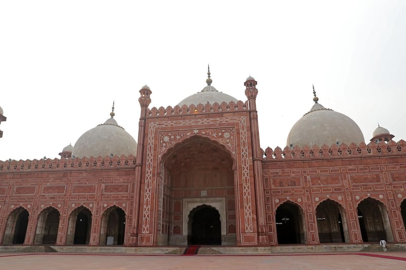 A general view of the Badshahi Mosque within the Walled City