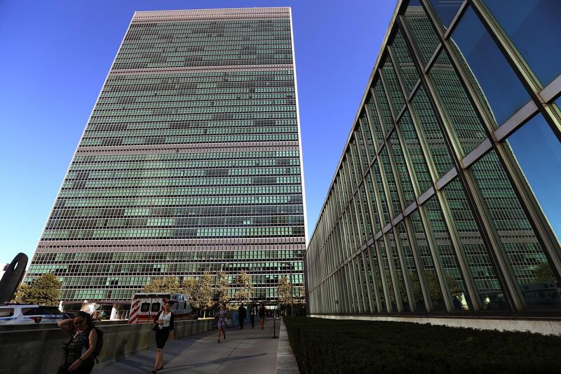 The United Nations Headquarters building is pictured during the 71st United Nations General Assembly in the Manhattan borough of New York, U.S., September 22, 2016. REUTERS/Carlo Allegri - S1BEUCVIQYAA