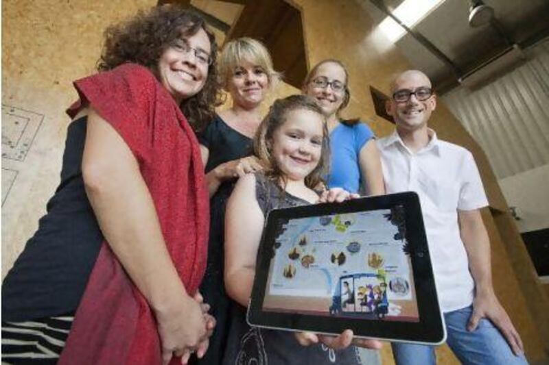 Christopher Batchelder, Mary Ames, Stacey White, Anna Batchelder and Eleonor White, 8. The Batchelders have developed a series of interactive e-books for children.