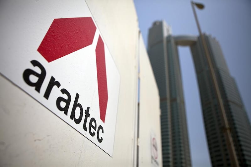 Arabtec shares recorded their highest finish since early October of 2008. Silvia Razgova / The National





