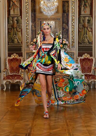 A taste of Italy in the latest Alta Moda by Dolce & Gabbana collection. Courtesy Dolce & Gabbana