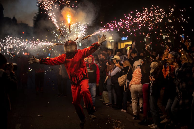 The 'Nit de la Crema' (Fire Night) at the Fallas Festival in Valencia, eastern Spain. EPA