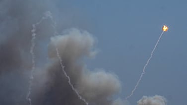 An interception of a rocket launched from Lebanon to Israel over the border, amid ongoing cross-border hostilities between Hezbollah and Israeli forces, close the Israeli border with Lebanon June 13, 2024.  REUTERS/Ayal Margolin      ISRAEL OUT.  NO COMMERCIAL OR EDITORIAL SALES IN ISRAEL     TPX IMAGES OF THE DAY