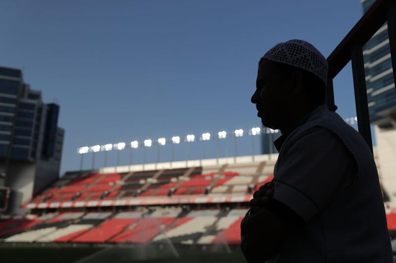 Abu Dhabi, United Arab Emirates - Reporter: John McAuley: The game between Sharjah and Al Ain in the PresidentÕs Cup semi-final is played behind closed doors as the UAE FA ruled that matches had to be played without fans as a precautionary measure because of the coronavirus. Tuesday, March 10th, 2020. Mohamed bin Zayed Stadium, Abu Dhabi. Chris Whiteoak / The National