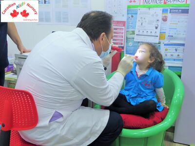 Measles campaign at the Canadian Kids Nursery in Dubai. Photo: Canadian Kids Nursery