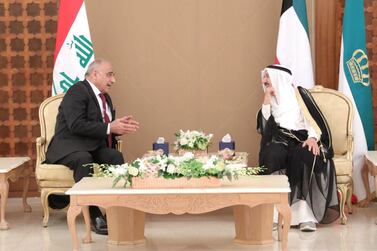 Iraqi Prime Minister Adel Abdul Mahdi meets with Kuwait's Emir Sheikh Sabah Al Ahmad. Reuters