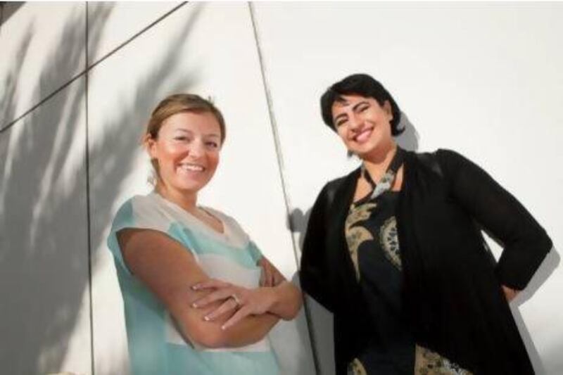 Sarah Smith, left, and Sahar Fikree, the organisers of the Hello DXB Challenge. Jaime Puebla / The National