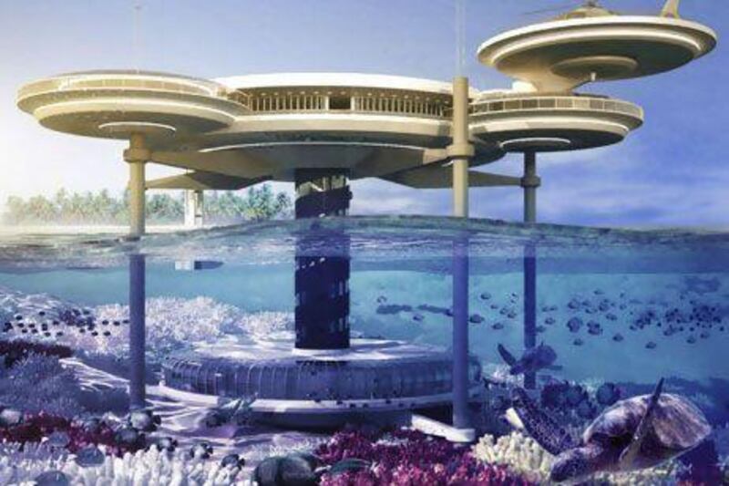 An artist’s impression of what the Water Discus Hotel will look like when completed. Courtesy Big InvestConsult AG