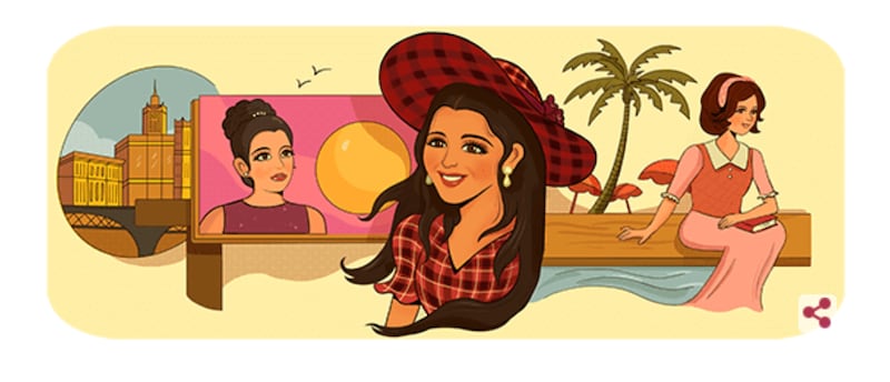 Google has paid tribute to late Egyptian actress Soad Hosny with a Doodle on what would have been her 79th birthday. Photo: Google