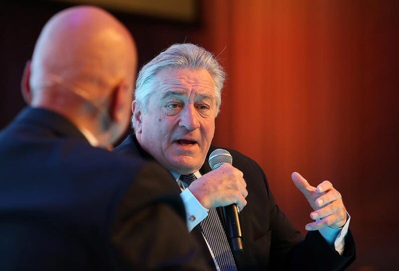 Robert De Niro visited Dubai in 2016 to promote the Caribbean tourism sector. Pawan Singh / The National