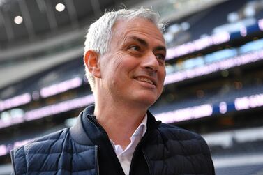 epa08034902 Tottenham Hotspur's manager Jose Mourinho walks the pitch ahead of the English Premier League soccer match between Tottenham Hotspur and Bournemouth at the Tottenham Hotspur Stadium in London, Britain, 10 November 2019. EPA/NEIL HALL EDITORIAL USE ONLY. No use with unauthorized audio, video, data, fixture lists, club/league logos or 'live' services. Online in-match use limited to 120 images, no video emulation. No use in betting, games or single club/league/player publications