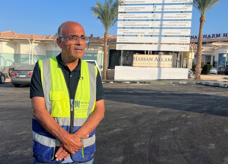 Abdel Aziz Ibrahim of Hassan Allam Construction said 2,000 workers have been working 'nearly around the clock' on the 50,000 square metre site.