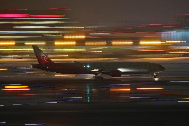 MOSCOW REGION, RUSSIA  DECEMBER 24, 2020: A Rossiya Airlines Boeing 777 airliner is seen at the Sheremetyevo International Airport where a revamped runway has reopened. The revamped runway is expected to increase the maximum number of take-off and landing operations per hour at the airport from 90 to 110, and in the long term to 135. This will enable the Sheremetyevo Airport to increase its passenger traffic up to 110 million passengers a year and freight traffic up to 1 million tonnes. Marina Lystseva/TASS (Photo by Marina Lystseva\TASS via Getty Images)