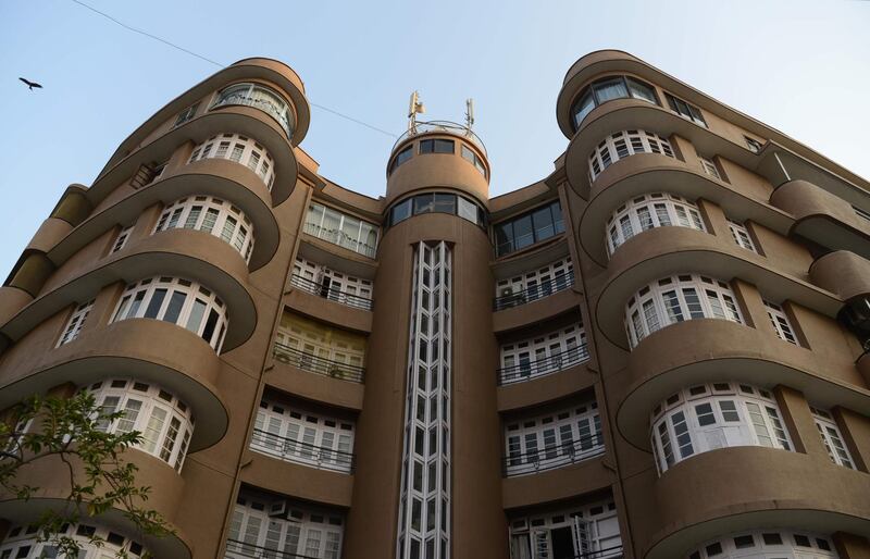 An Art Deco building in Mumbai. Punit Paranjpe / AFP