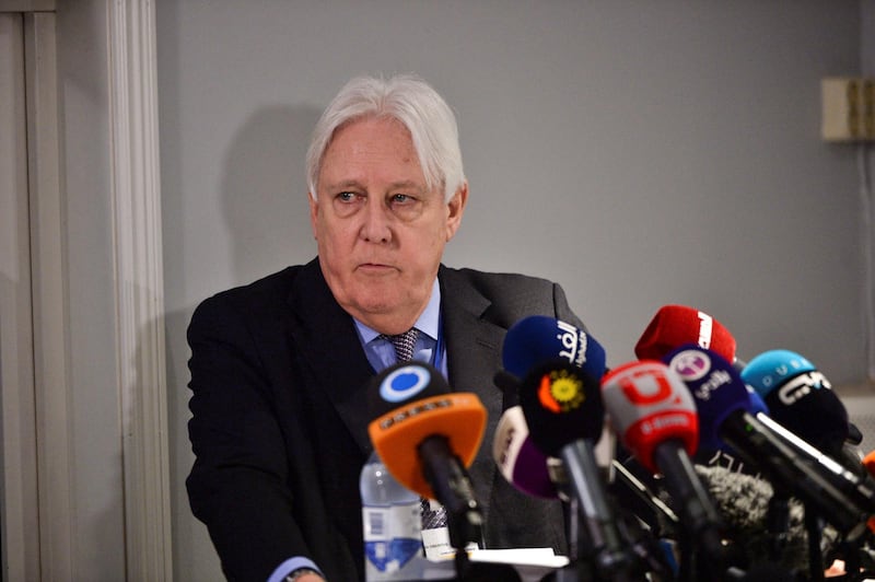 United Nations Special Envoy to Yemen Martin Griffiths is seen during a news conference at Johannesberg Palace, north of Stockholm, Sweden. Reuters